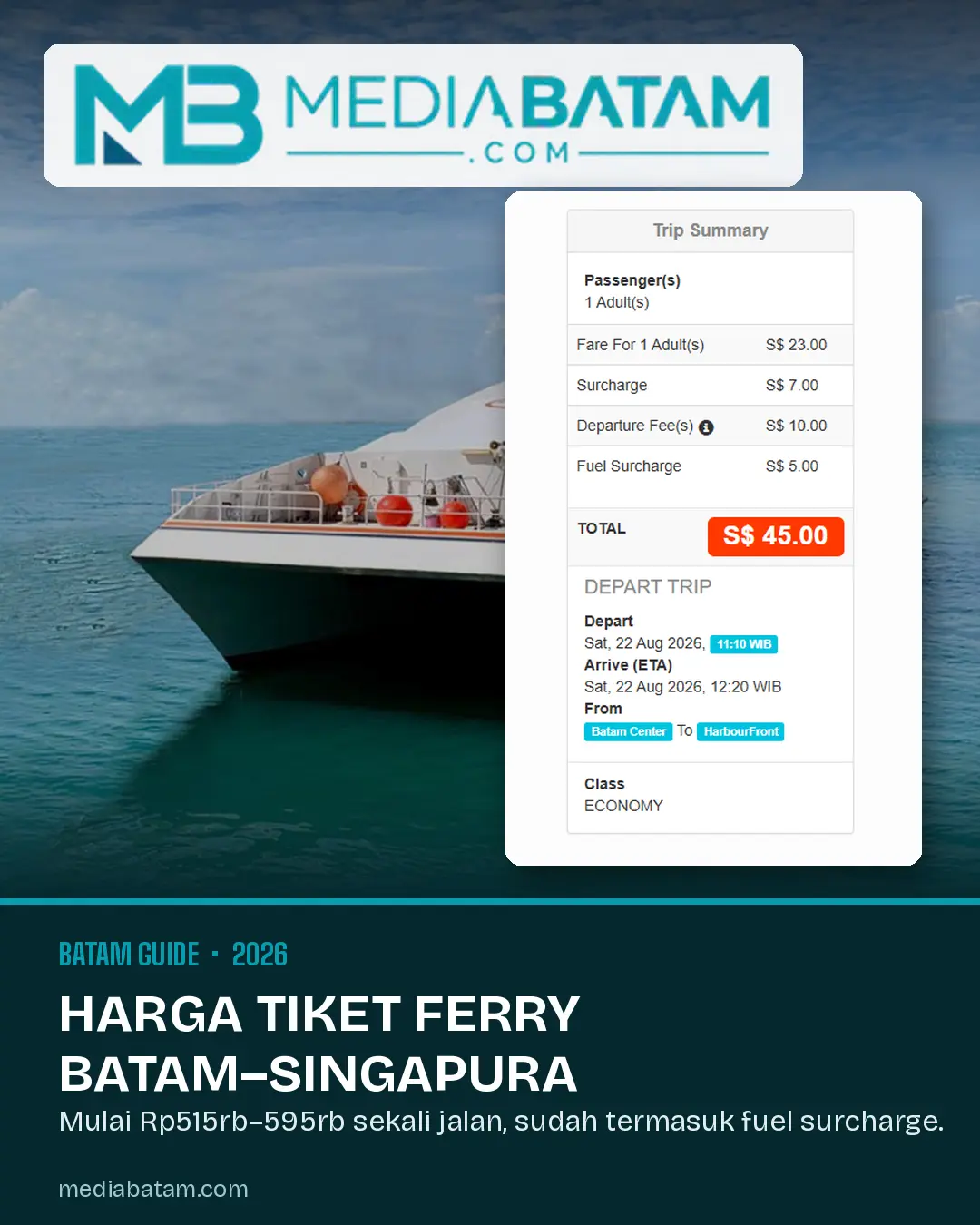 harga tiket ferry batam singapura
