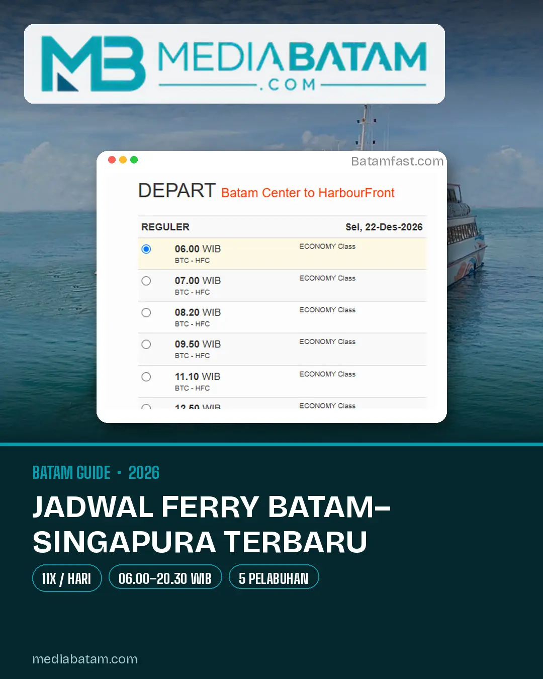 jadwal ferry batam singapura