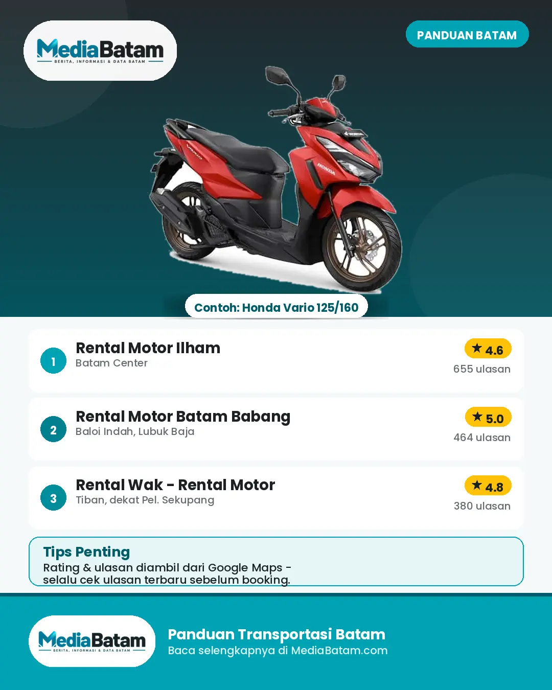 sewa motor batam