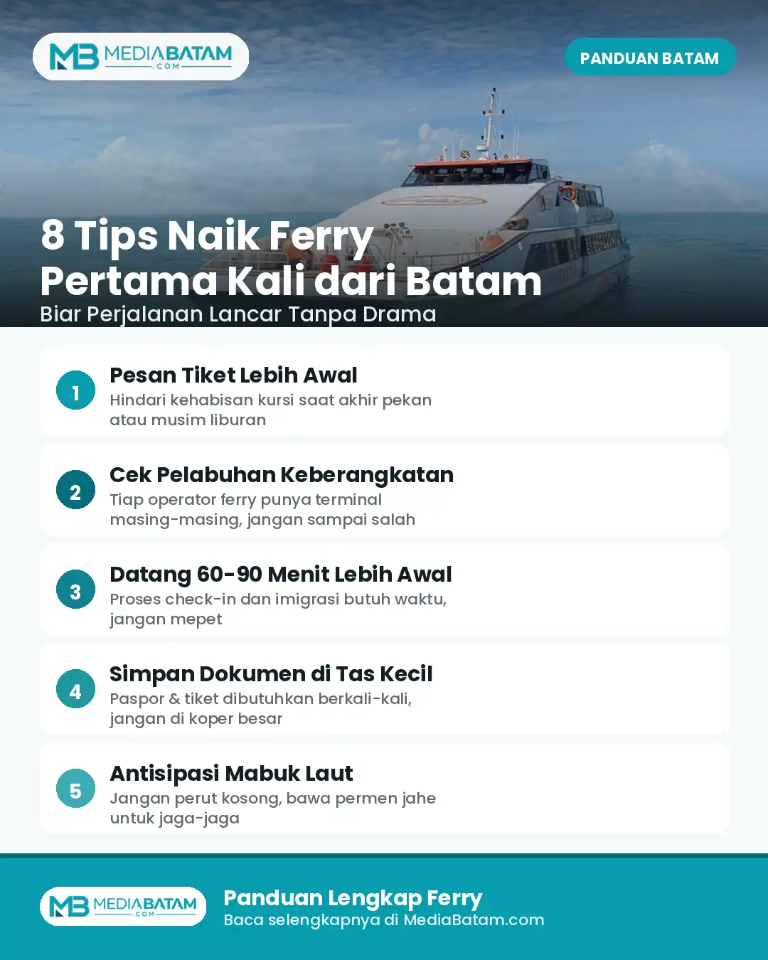 tips naik ferry Batam singapura